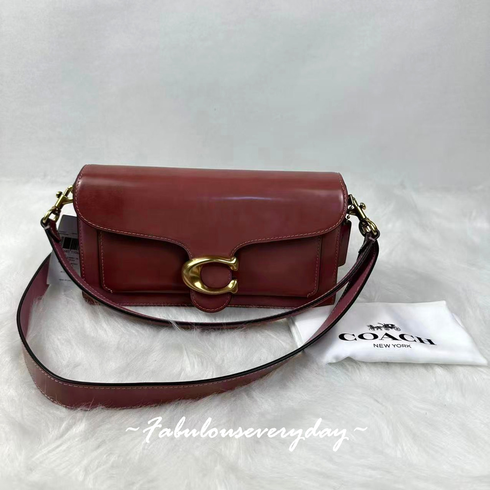 Coach Tabby Shoulder Bag 26 Crossbody in Leather/Brass/Peony CW631 NWT